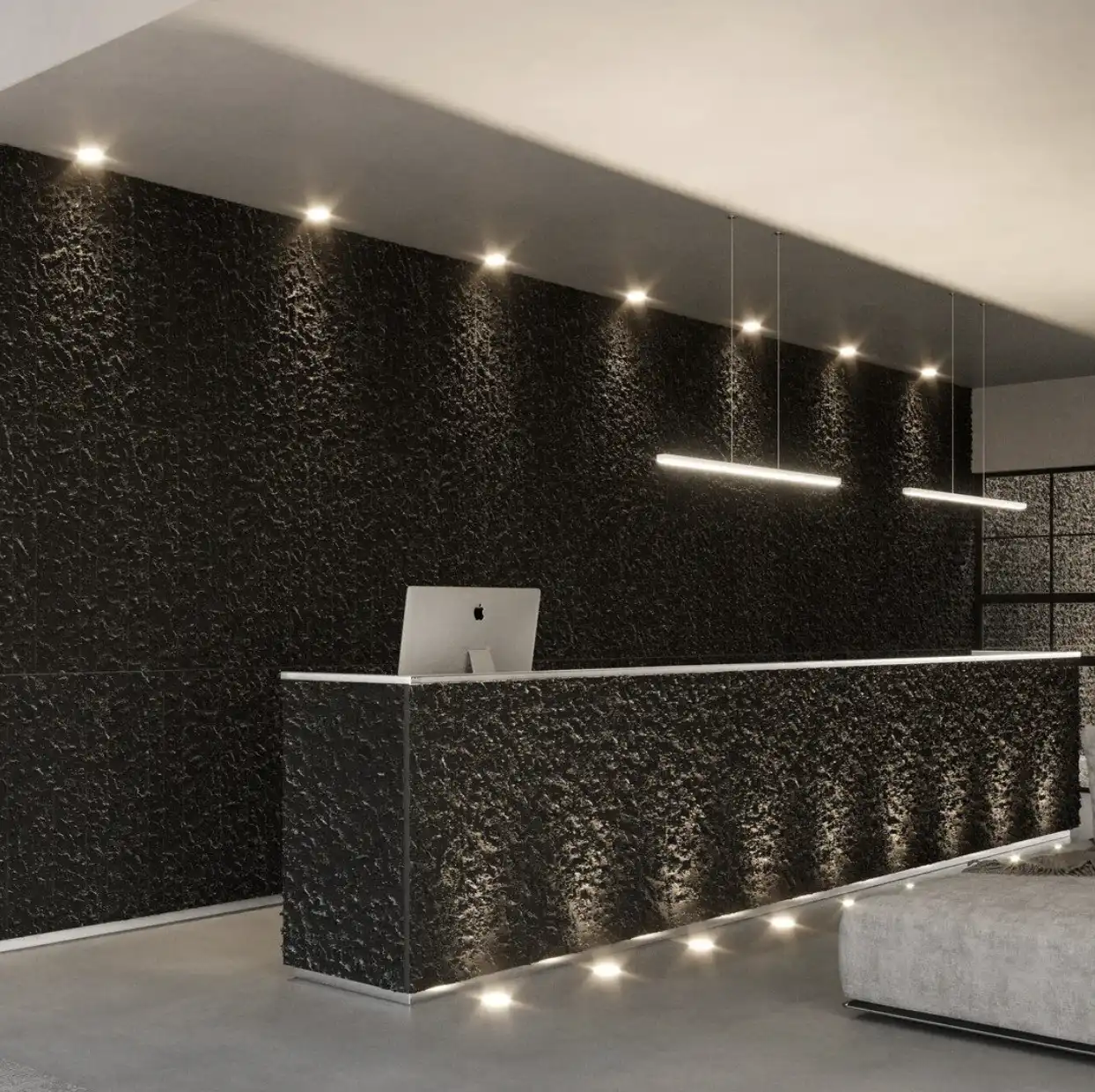 Black Angola - Scultura texture (Granite)