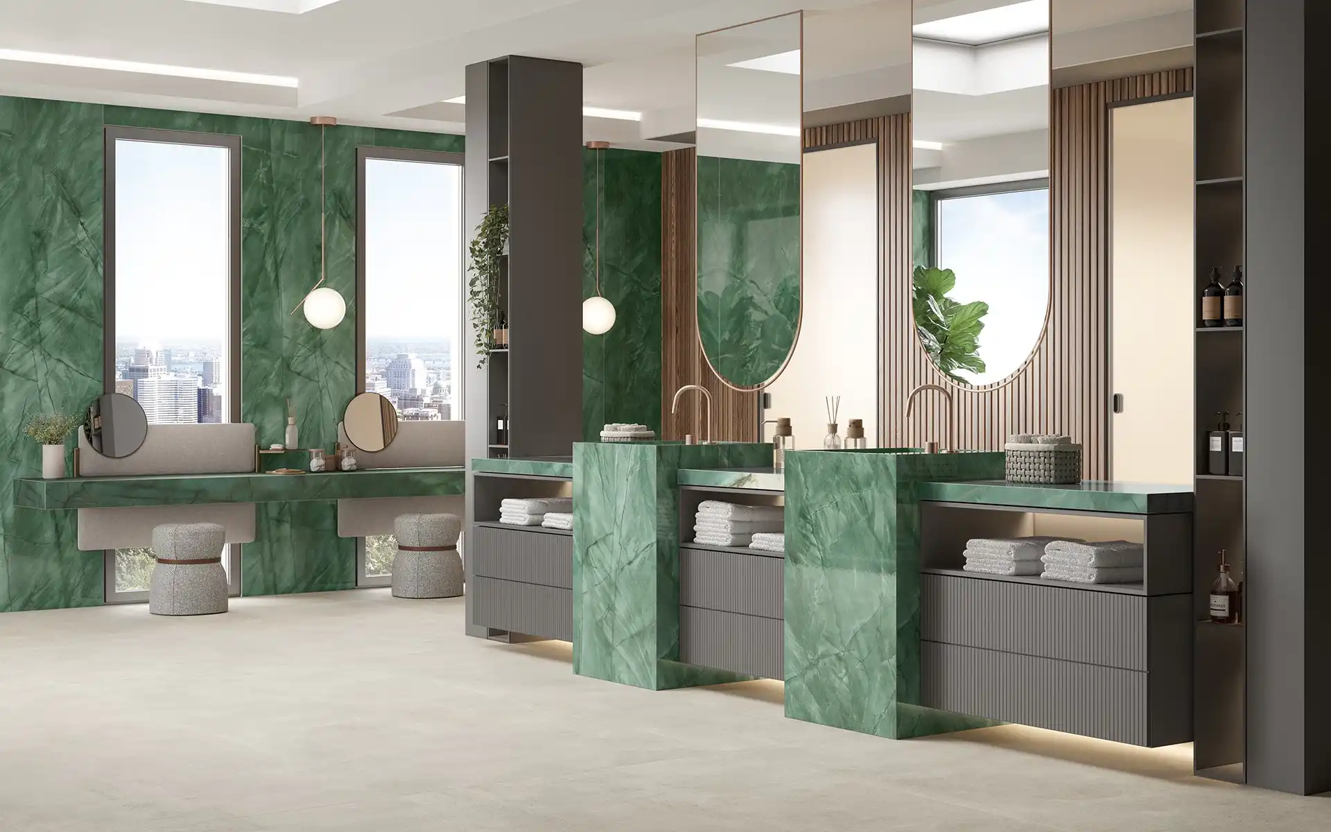 Exotic Green Atlas Plan Porcelain