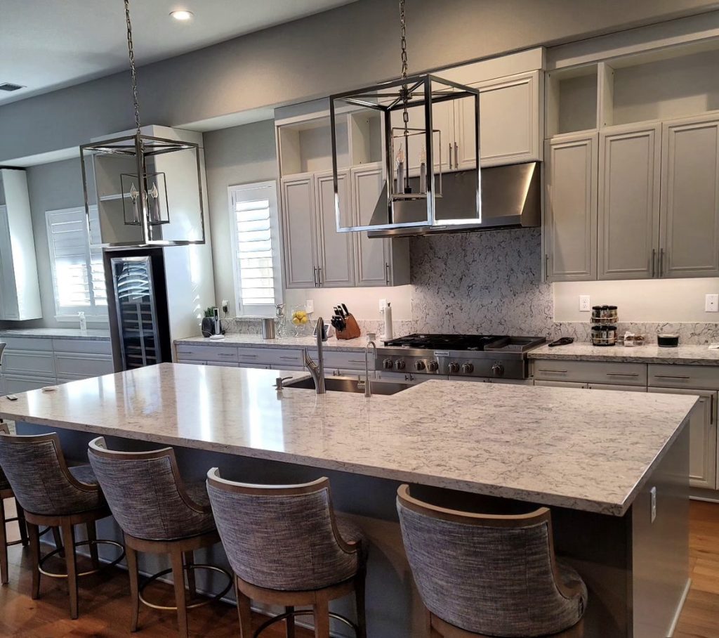 Quartz kitchen countertop